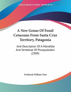 A New Genus Of Fossil Cetaceans From Santa Cruz Territory, Patagonia - True, Frederick William