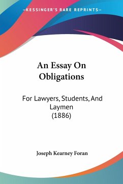 An Essay On Obligations - Foran, Joseph Kearney