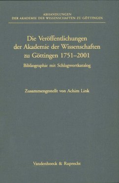 Cover Die Veröffentlichungen der Akademie der Wissenschaften zu Göttingen 1751-2001