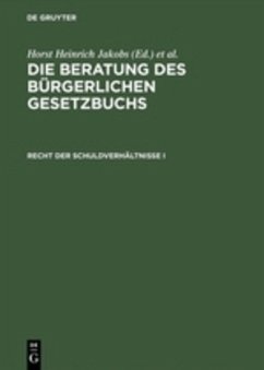 Recht der Schuldverhältnisse I - Schubert, Werner;Jakobs, Horst H.
