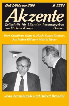 Cover Akzente: Heft 1 / 2006: Jean Starobinski und Alfred Brendel