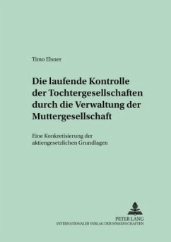 Cover Die laufende Kontrolle der Tochtergesellschaften durch die Verwaltung der Muttergesellschaft