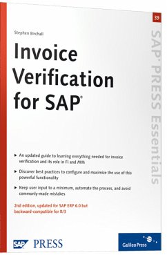 Invoice Verification for SAP: SAP MM and FI (SAP-Hefte: Essentials) (Englisch) von Stephen Birchall (Autor) Informatik SAP Wirtschaftsinformatik Betriebswirtschaft BWL Management ERP 6.0 valuated Rece