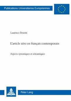 L¿article zéro en français contemporain - Benetti, Laurence