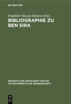 Bibliographie zu Ben Sira
