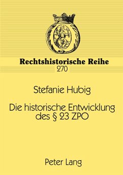 Cover Die historische Entwicklung des § 23 ZPO