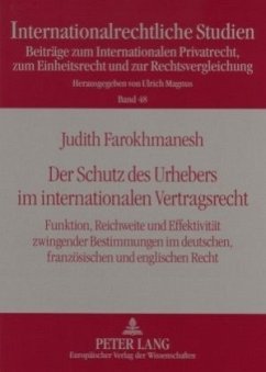 Cover Der Schutz des Urhebers im internationalen Vertragsrecht