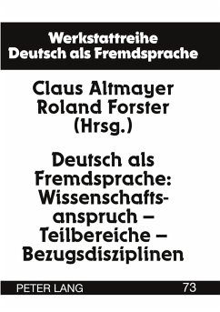 Cover Deutsch als Fremdsprache: Wissenschaftsanspruch - Teilbereiche - Bezugsdisziplinen