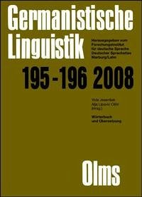 Germanistische Linguistik / Wörterbuch und Übersetzung