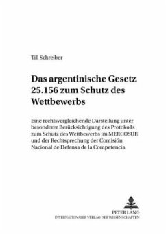 Cover Das argentinische Gesetz 25.156 zum Schutz des Wettbewerbs