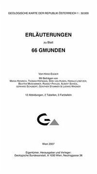 Erläuterungen zu Blatt 66 Gmunden - Egger, Hans