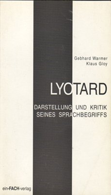 Lyotard - Gloy, Klaus; Warmer, Gebhard