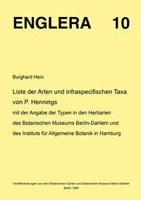 Liste der Arten und infraspecifischen Taxa von P. Hennings - Hein, Burghard