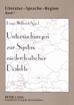 Untersuchungen zur Syntax niederdeutscher Dialekte - Appel, Heinz-Wilfried