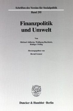 Finanzpolitik und Umwelt. - Genser, Bernd (Hrsg.)