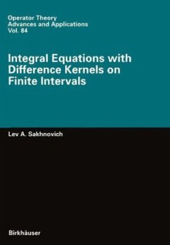 Integral Equations with Difference Kernels on Finite Intervals - Sakhnovich, Lev A.