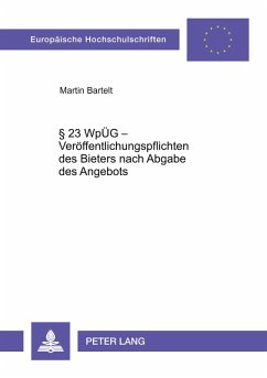 Cover § 23 WpÜG - Veröffentlichungspflichten des Bieters nach Abgabe des Angebots
