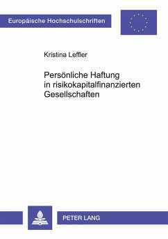 Persönliche Haftung in risikokapitalfinanzierten Gesellschaften Cover Persönliche Haftung in risikokapitalfinanzierten Gesellschaften