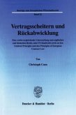 Vertragsscheitern und Rückabwicklung.