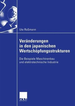 Veränderungen in den japanischen Wertschöpfungsstrukturen - Roßmann, Ute