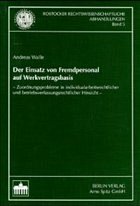 Cover Der Einsatz von Fremdpersonal auf Werkvertragsbasis