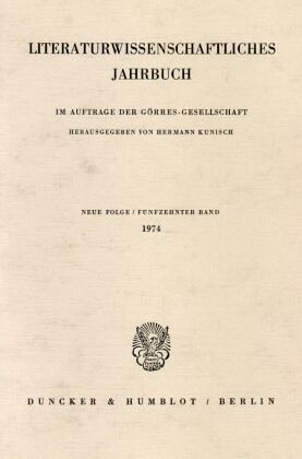 Literaturwissenschaftliches Jahrbuch.
