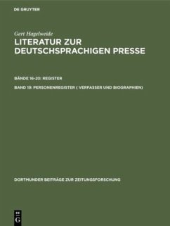 Personenregister ( Verfasser und Biographien) - Hagelweide, Gert
