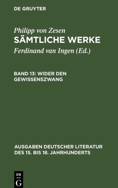 Sämtliche Werke, Bd 13, Wider den Gewissenszwang