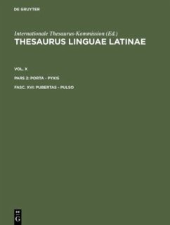 Cover pubertas - pulso / Thesaurus linguae Latinae. . porta - pyxis Vol. X. Pars 2. Fasc. X