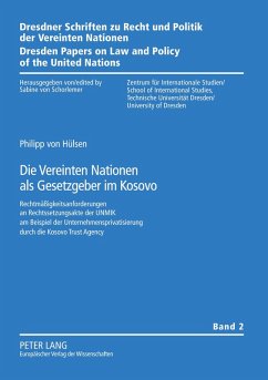 Cover Die Vereinten Nationen als Gesetzgeber im Kosovo