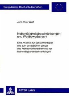 Nebentätigkeitsbeschränkungen und Wettbewerbsrecht - Wulf, Jens-Peter