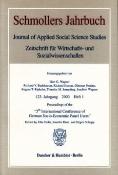 Proceedings of the »5th International Conference of German Socio-Economic Panel Users«. - Holst, Elke / Hunt, Jennifer / Schupp, Jürgen (eds.)