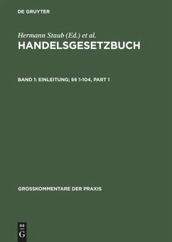 Einleitung; §§ 1-104 - Handelsgesetzbuch