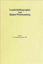 Landesbibliographie von Baden-Württemberg - Crom, Wolfgang / Syr, Ludger (Bearb.)