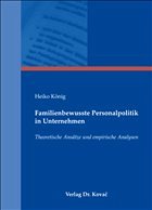 Cover Familienbewusste Personalpolitik in Unternehmen