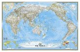 National Geographic Map World Classic, Pacific Centered, laminiert, Planokarte