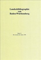 Landesbibliographie von Baden-Württemberg - Crom, Wolfgang / Syr, Ludger