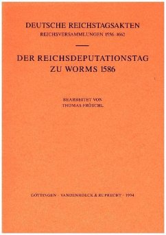Cover Der Reichsdeputationstag zu Worms 1586
