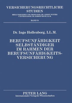 Berufsunfähigkeit Selbständiger im Rahmen der Berufsunfähigkeitsversicherung - Hollenborg, Ingo