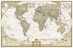 National Geographic Map World Executive, enlarged, laminated, Planokarte