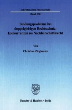 Bindungsprobleme bei doppelgleisigen Rechtsschutzkonkurrenzen im Nachbarschaftsrecht. - Zieglmeier, Christian