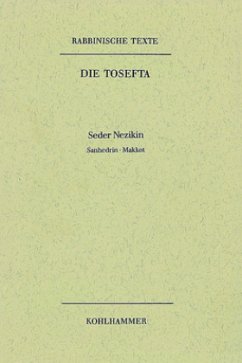 Rabbinische Texte, Erste Reihe: Die Tosefta. Band IV: Seder Nezikin - Salomonsen, Børge