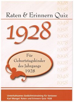 Raten und Erinnern Quiz 1928