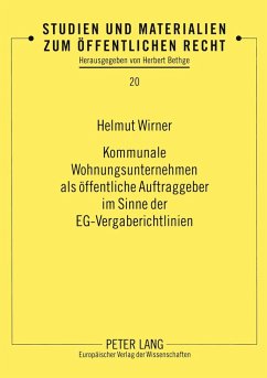 Cover Kommunale Wohnungsunternehmen als öffentliche Auftraggeber im Sinne der EG-Vergaberichtlinien