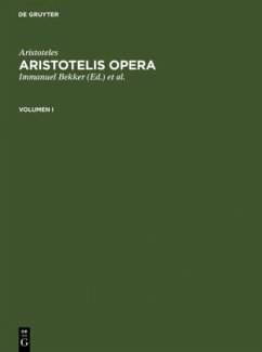 Aristoteles: Aristotelis Opera. Volumen I - Aristoteles