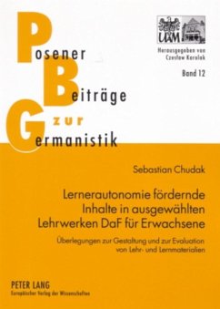 Lernerautonomie fördernde Inhalte in ausgewählten Lehrwerken DaF für Erwachsene - Chudak, Sebastian