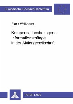Cover Kompensationsbezogene Informationsmängel in der Aktiengesellschaft