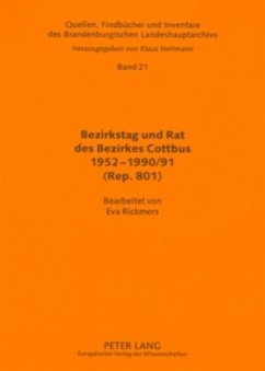 Cover Bezirkstag und Rat des Bezirkes Cottbus 1952-1990/91 (Rep. 801)