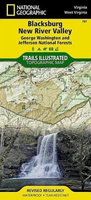 Blacksburg, New River Valley Map [George Washington and Jefferson National Forests] - National Geographic Maps