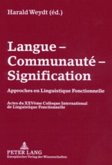 Langue - Communauté - Signification